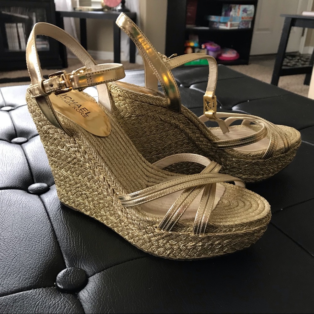 Beautiful gold Michael Kors sandals.